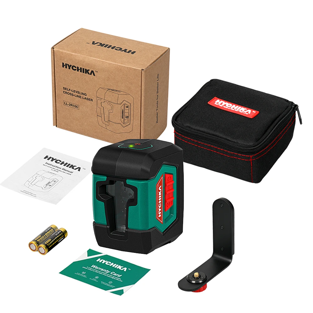 

HYCHIKA Laser Level Mini 3D Self-Leveling Vertical and Horizontal Mini 2 Lines Laser with Measuring Range 15m