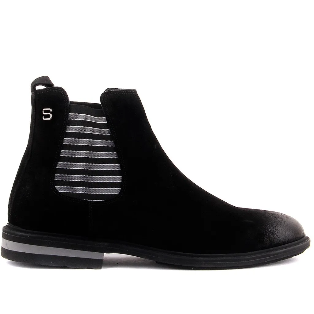

Sail Lakers-черные замшевые мужские ботинки челси без молнии