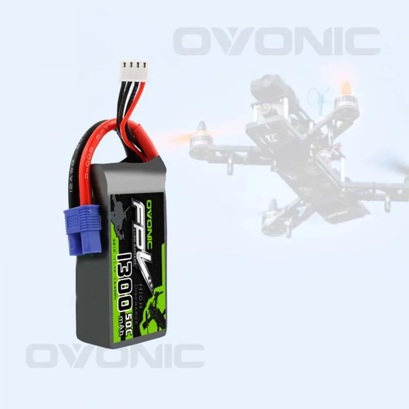 Литий полимерный аккумулятор OVONIC 11 1 В 1300 мАч 3S 50C с разъемом EC3 для самолета|Детали