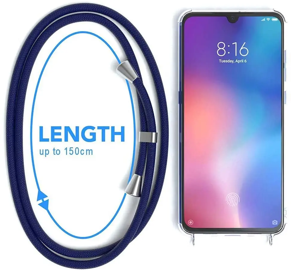 Rope Case Compatible with Huawei P20 P30 P40 P Smart 2019 Mate 20 lite Nova Pro Lite Cover Transparent Soft TPU