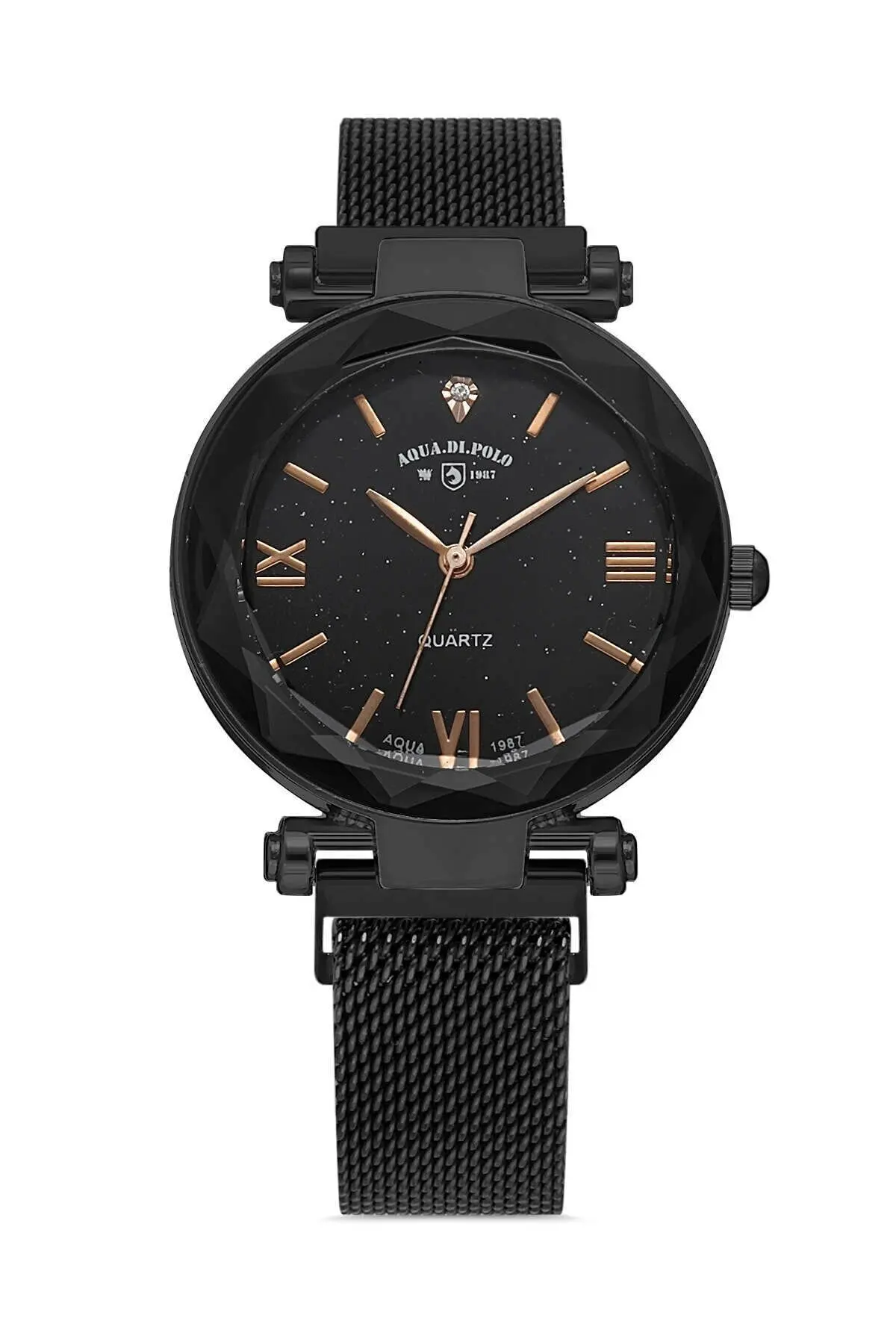 

Black women's wrist watch elegant design both metal lanyard design elegant