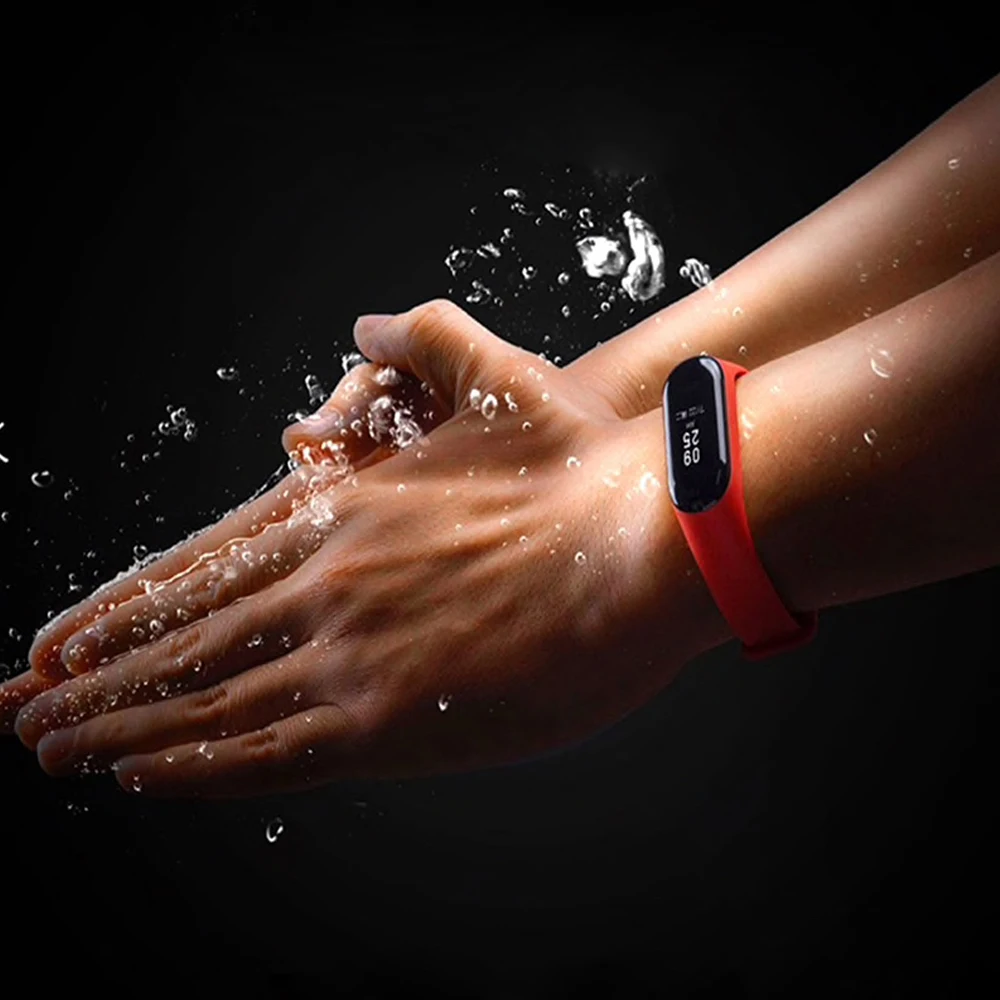 Replacement case, watch strap, wrist soft silicone bracelet for Xiaomi Mi Band 3 / 4