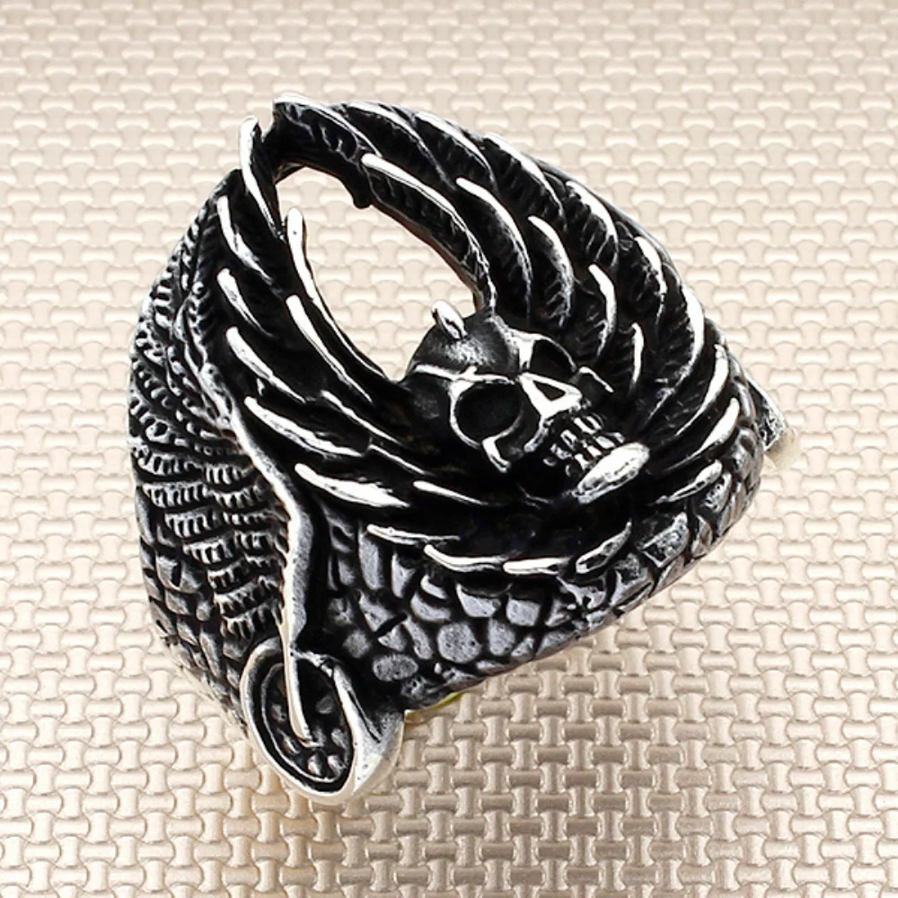 

Мужское кольцо ручной работы из серебра 925 пробы с фигурным черепом, Сделано в Турции, подарок для Него