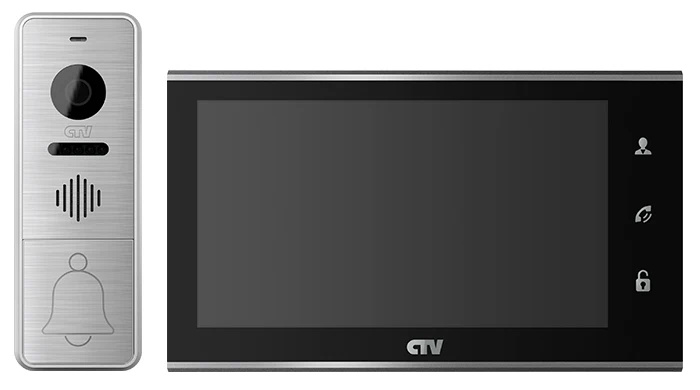 Комплект видеодомофона CTV-DP4705AHD (черный) | Безопасность и защита