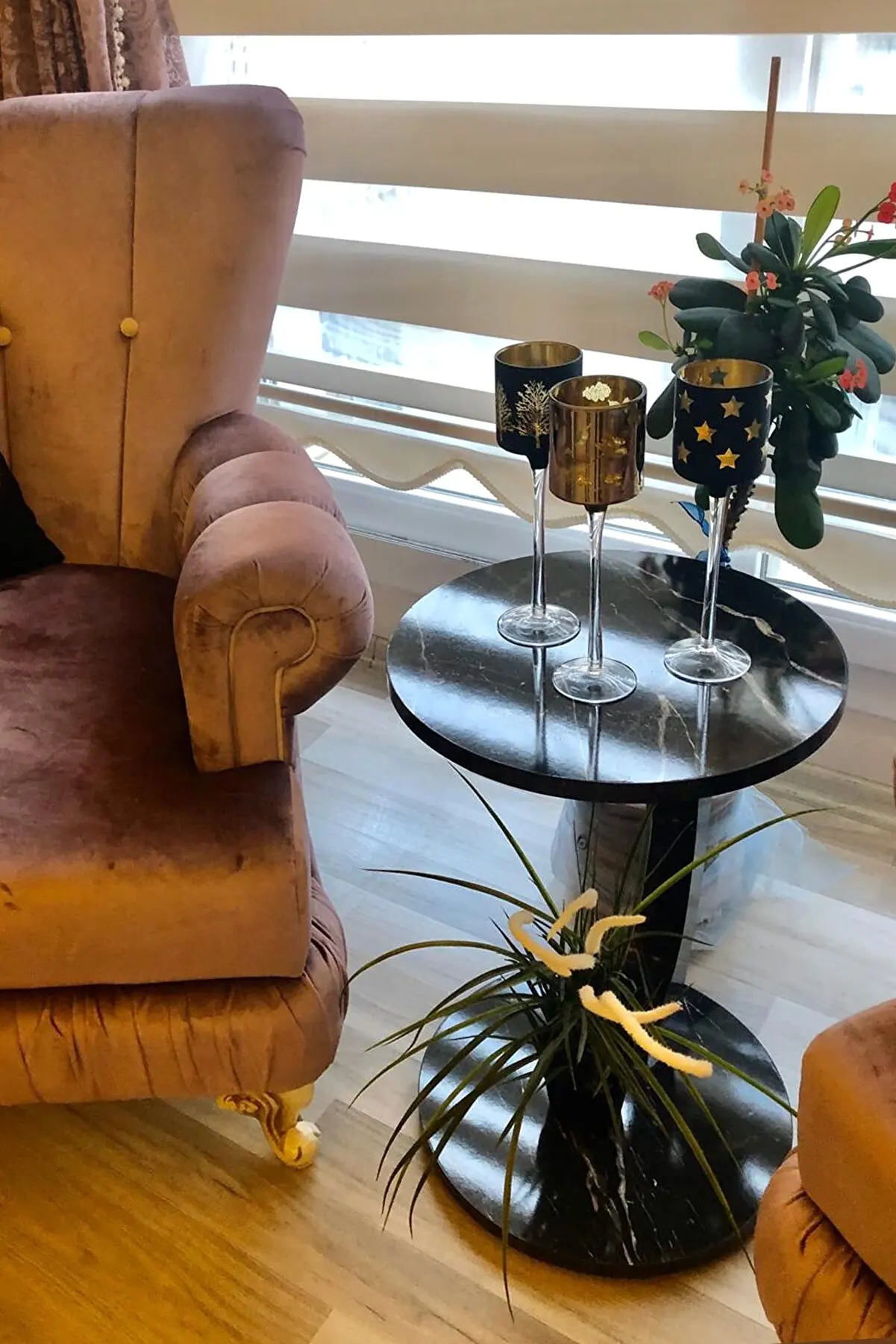 Домашний стол с-образной формой современный декор разобранный кофейный столик