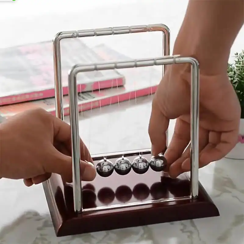 

Newton's Cradle Classic Desk Decoration Desk Table Decor Metal Pendulum Ball Newton Physics Science Pendulum Steel Balance Ball