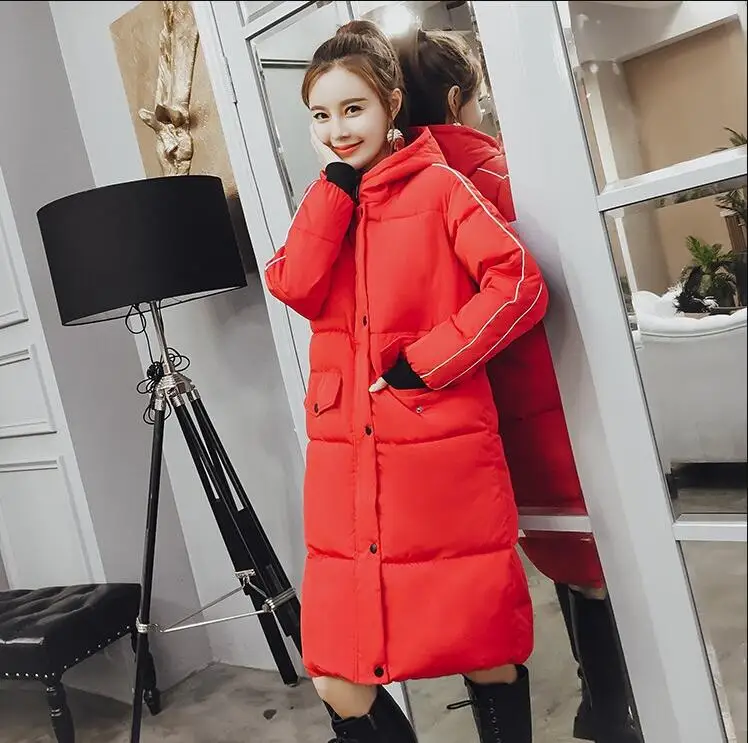Nouveaux manteaux d'hiver chaud bien coton veste A capuche vestes femmes poche fermeture e clair vlectements de sortie d'hive|Женские