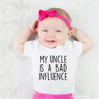 Мой дядя плохой влияния от Carter's, детский костюмчик, хлопок детские объявление беременности Onesie; Летняя одежда для мальчиков и девочек одежда для подарка на празднование в честь будущего рождения ребенка
