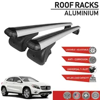 FOR MERCEDES GLA CLASS SUV 2013-2022 ALUMINUM BLACK STAINLESS STEEL ADJUSTABLE LONG LIFE CAR FOR ROOF BASKET CARGO CARRIER