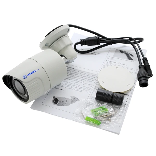 Цветная 2.0MP Full HD 1080P 25 к./сек. PoE 802.3af уличная цилиндрическая IP сетевая камера с ИК