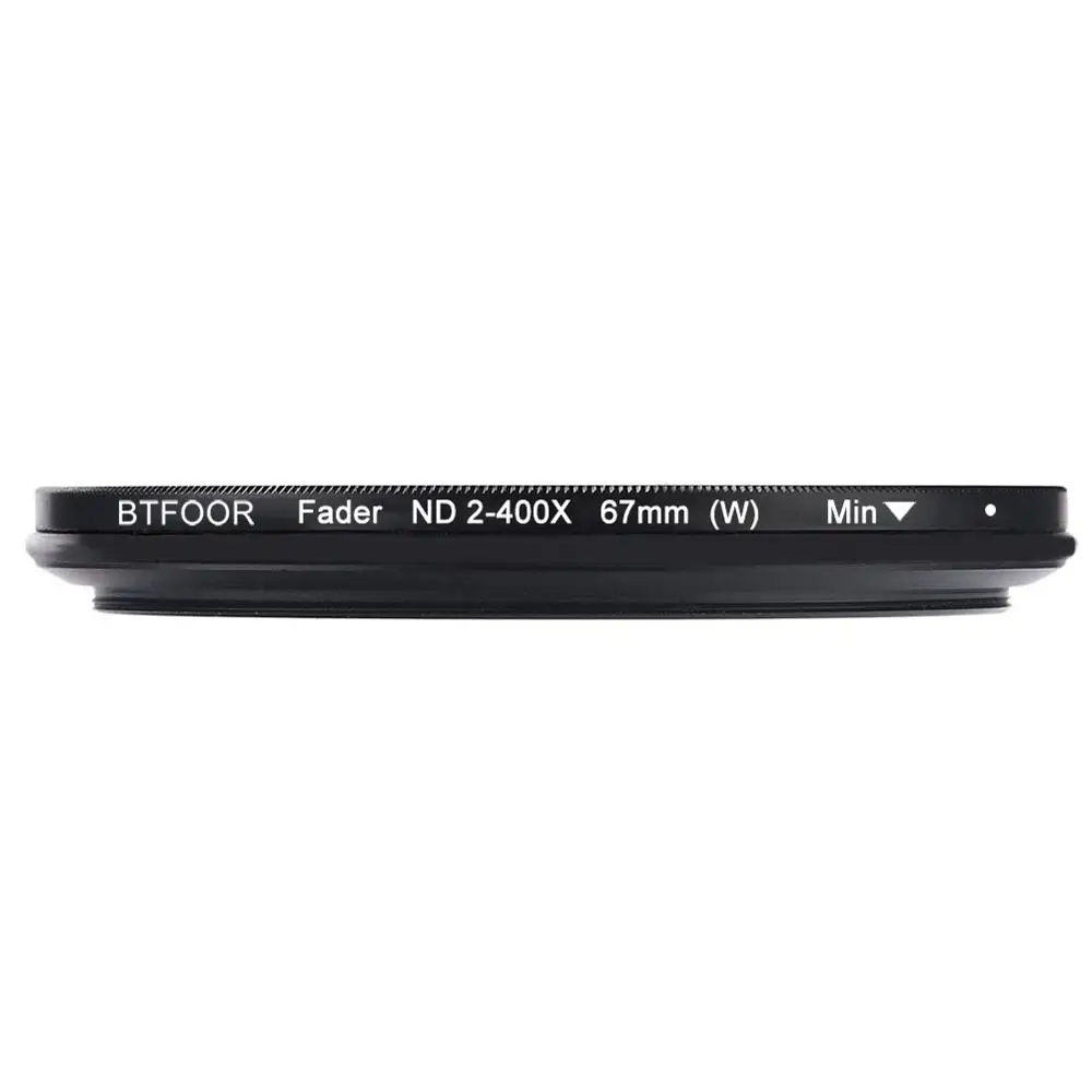 BTFOOR Nd2 400 изменяемый Nd нейтральный фильтр 49 52 55 58 67 72 77 82 мм для Камера объектива Canon
