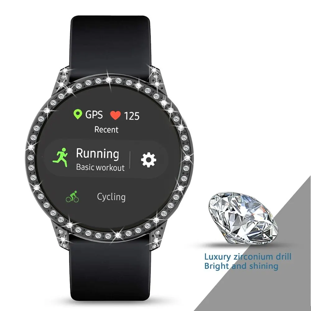 Блестящий чехол для Samsung galaxy watch Active cover Diamond TUP защита экрана бампер Защита от