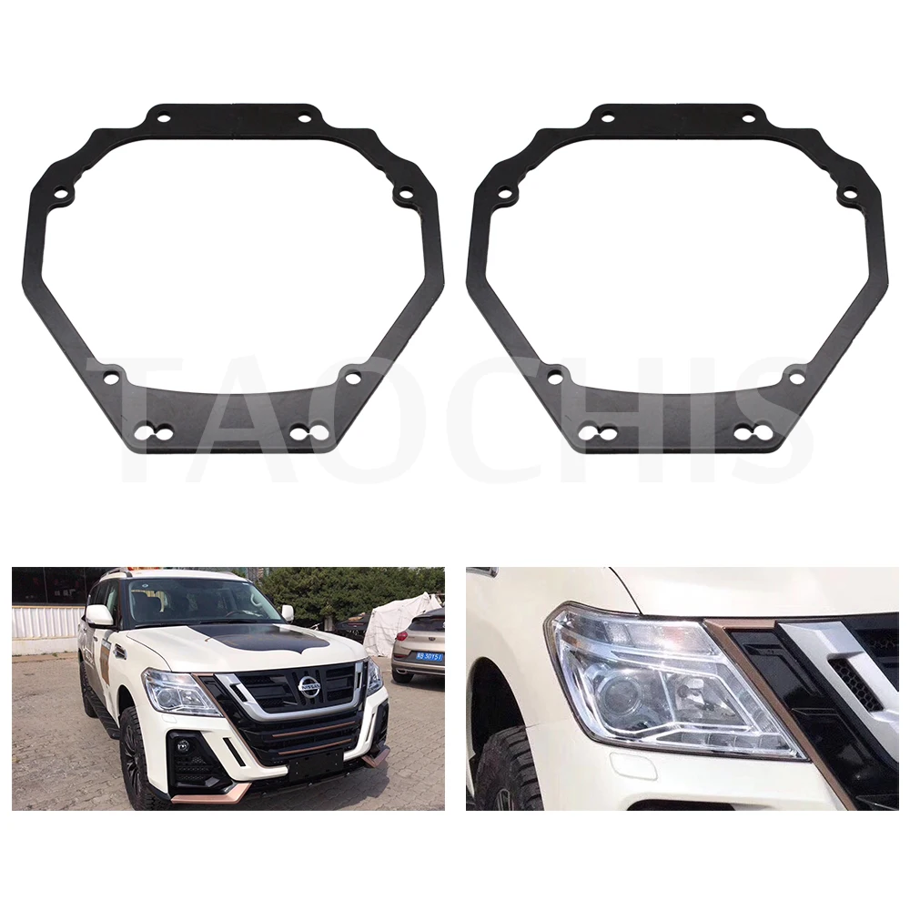 

TAOCHIS Car Styling frame adapter DIY Bracket Holder for NISSAN PATROL Y62 low configuration Hella 3r G5 Projector lens Retrofit