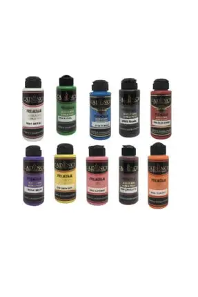 

Cadence Acrylic Paint 120 ml 10'lu Set wood glass metal paper carton for surfaces suitable artist dye painter paint Set