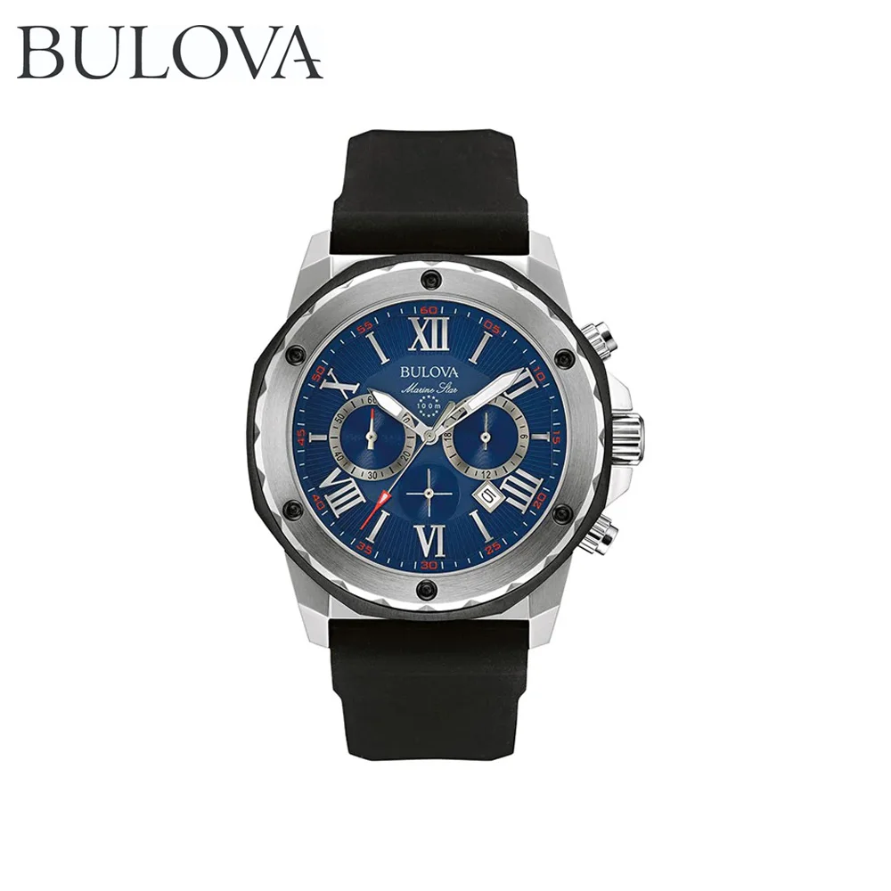 Наручные часы Bulova 98B258 мужские с кварцевым хронографом на пластиковом