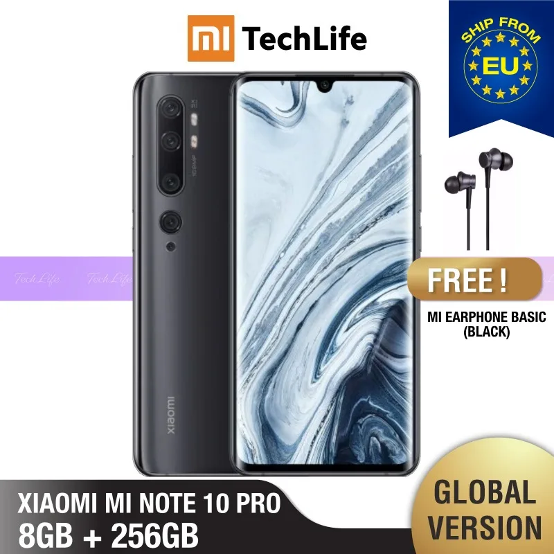 Xiaomi Mi Note 10 Pro 256 ГБ ROM 8 Гб RAM (абсолютно новый/Герметичный) note pro note10pro note10256 Мобильный