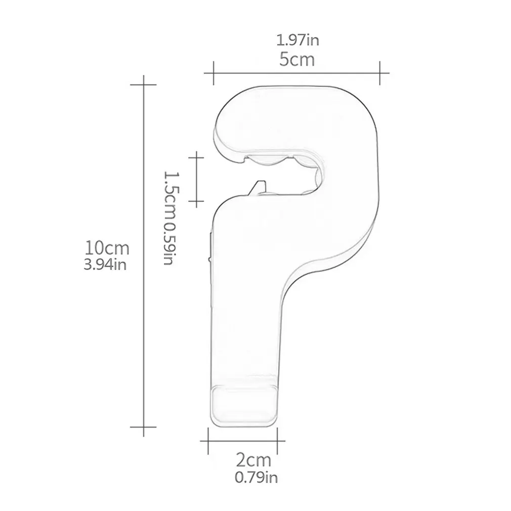 

1 Pair Car Headrest Hook Seat Back Hanger For Bag Handbag Purse Grocery Cloth Portable Multifunction Clips Car Styling