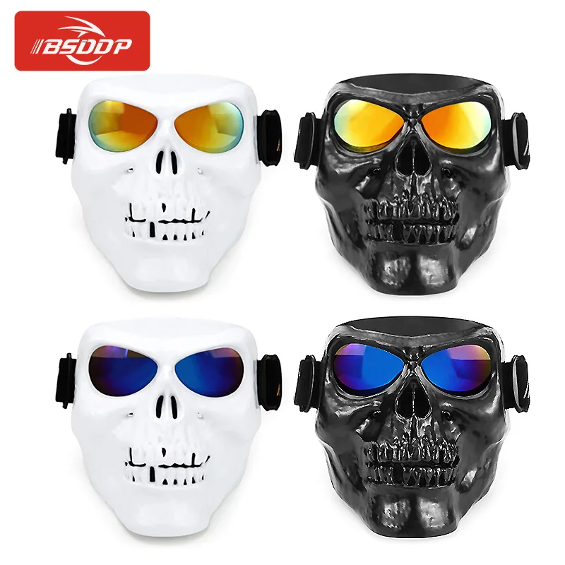 

Motorcycle Helmet Goggles Skull Mask Motocross Glasses Outdoor Riding Half Helmet Moto Decorative Lens Sandproof Equipment Mask