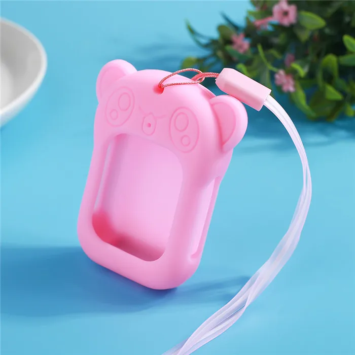 Rose pink 1 шт. Силиконовые Детские Смарт-часы защитный чехол милый мультфильм Медведь Кролик Кулон Защитный чехол Детские часы Универсальный - Цвет: Rose pink