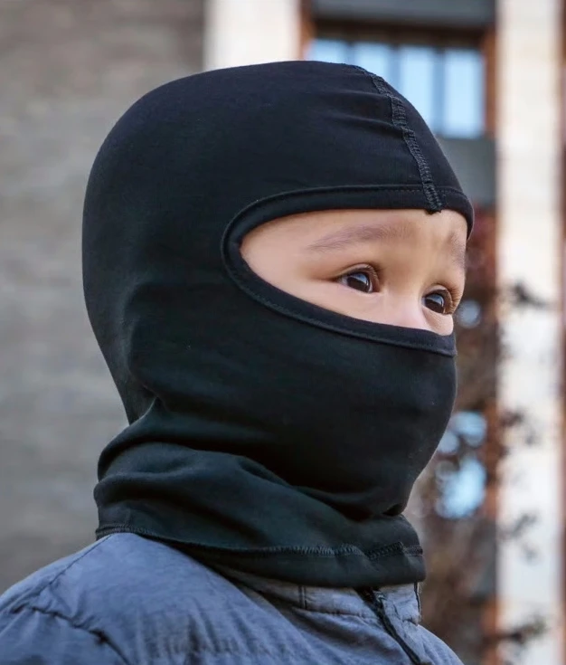 Подшлемник детский MotoLike Хлопок/Эластан черный