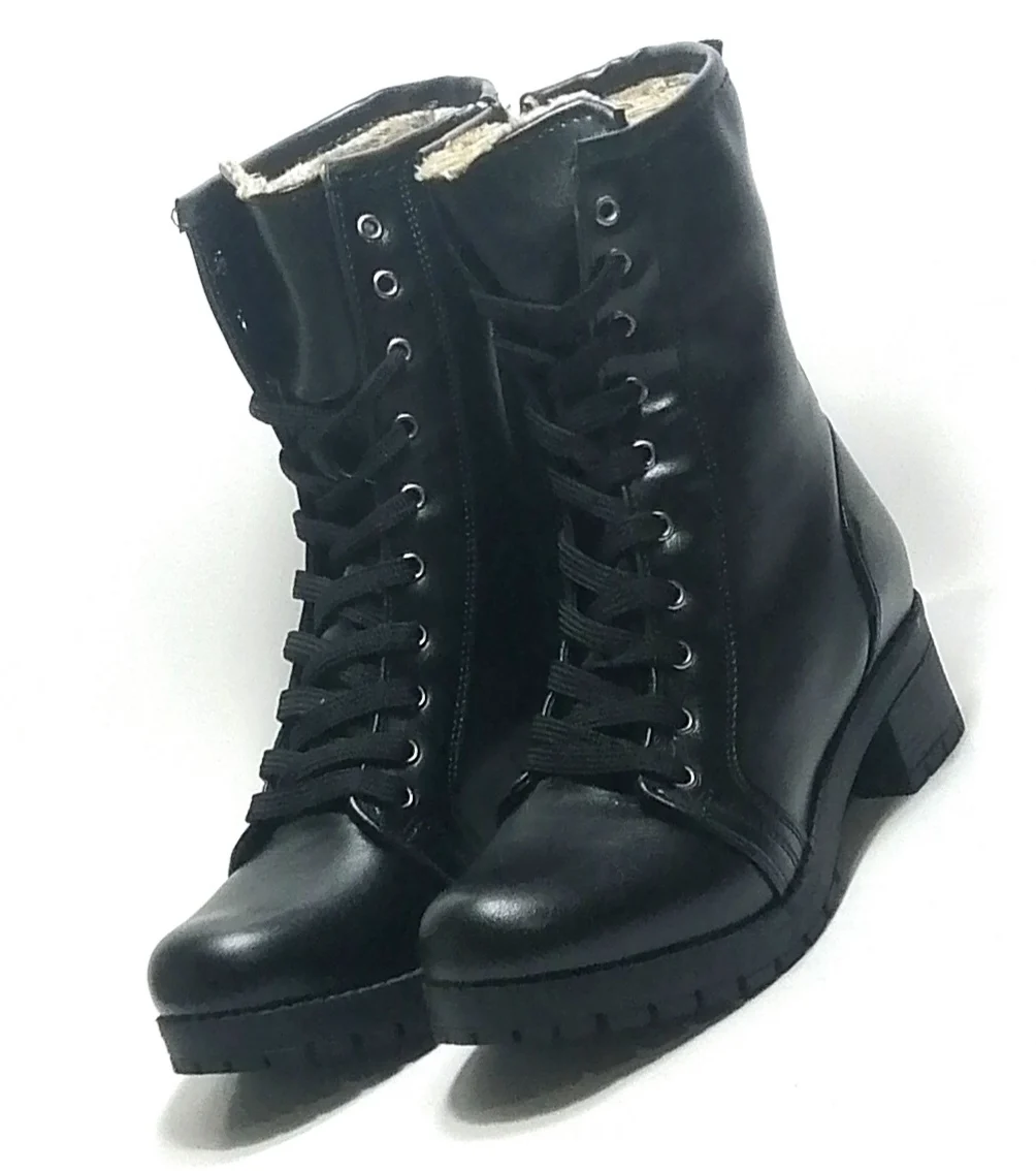 

WOMEN'S - BLACK SOLDIER MODEL BOOTS MODERN BOOTS WITH THICK HEELS. RUBBER SOLE. COMFORTABLE. WATERPROOF. NEW SEASON LUXURIOUS