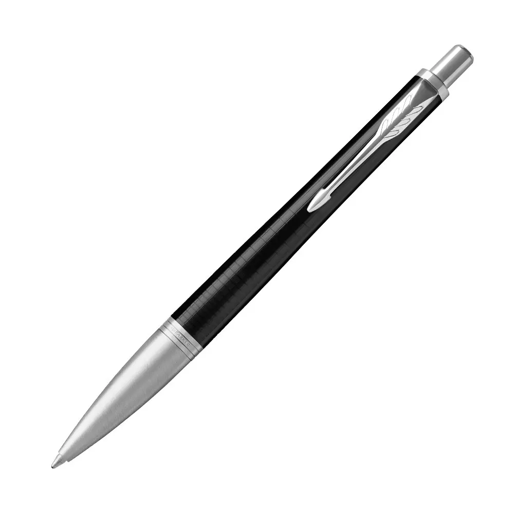 Parker Urban Premium Ballpoint Pen, Ebony Metal Chiselled Black with Medium Point Blue, Special Design Luxury Pen, 1931615