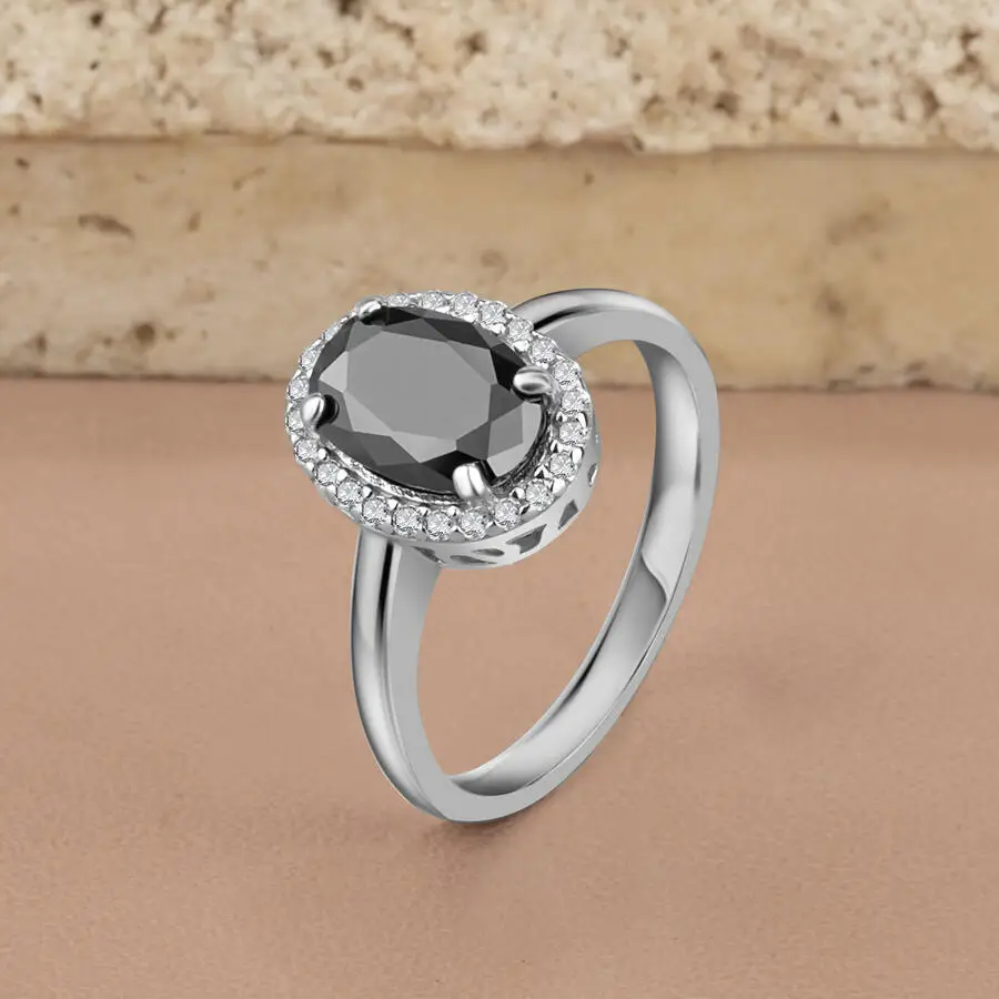 

Женское кольцо из стерлингового серебра 925 пробы с цирконием и вышитым камнем, модное турецкое высококачественное ювелирное изделие ручной...