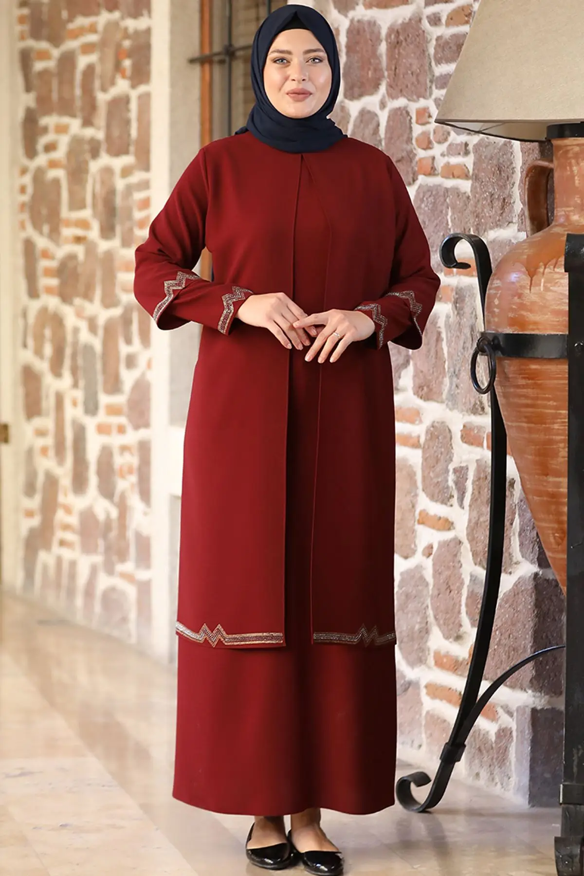 

Muslim Crepe Evening Dress. Long dress Muslim fashion women full sleeve dresses casual Muslim Crepe fabric party dress Abaya