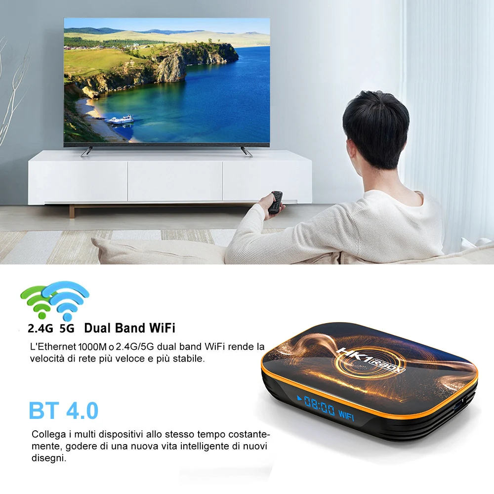 HK1 RBOX R1 Smart TV BOX Android 10.0 4gb 4K WIFI 1080p RK3318 HK1RBOX media player set top box | Электроника