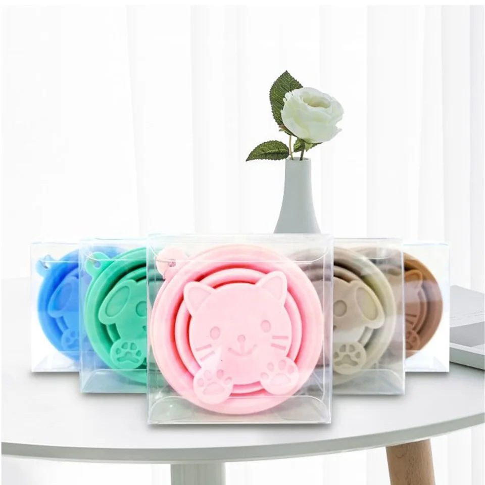 170 мл Складная силиконовая чашка с крышкой для путешествий кемпинга