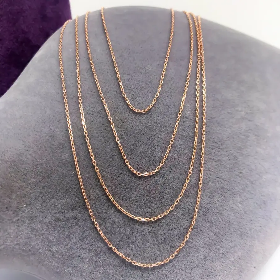 

Thin Elegant Rosegold Silver Chain Necklace 45 cm