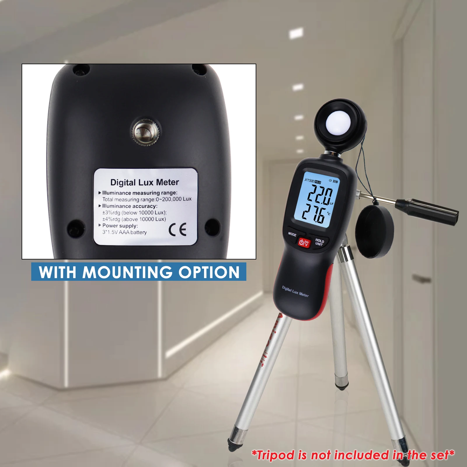 Цифровой измеритель люкс 200000 фотометр с хранилищем данных освещение хранение и