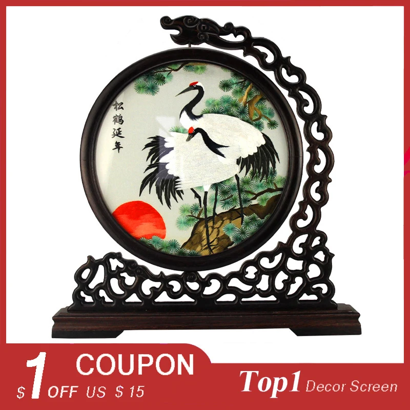 Tangfoo китайская ручная вышивка Сучжоу двусторонняя экрана украшение красивый