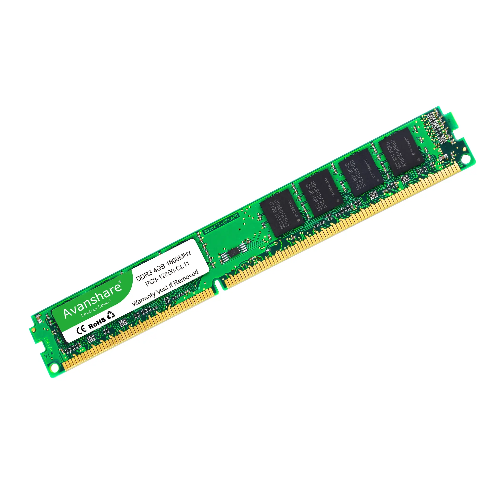Оперативная память Avanshare для ПК DIMM DDR3 4GB 1600 МГц | Компьютеры и офис