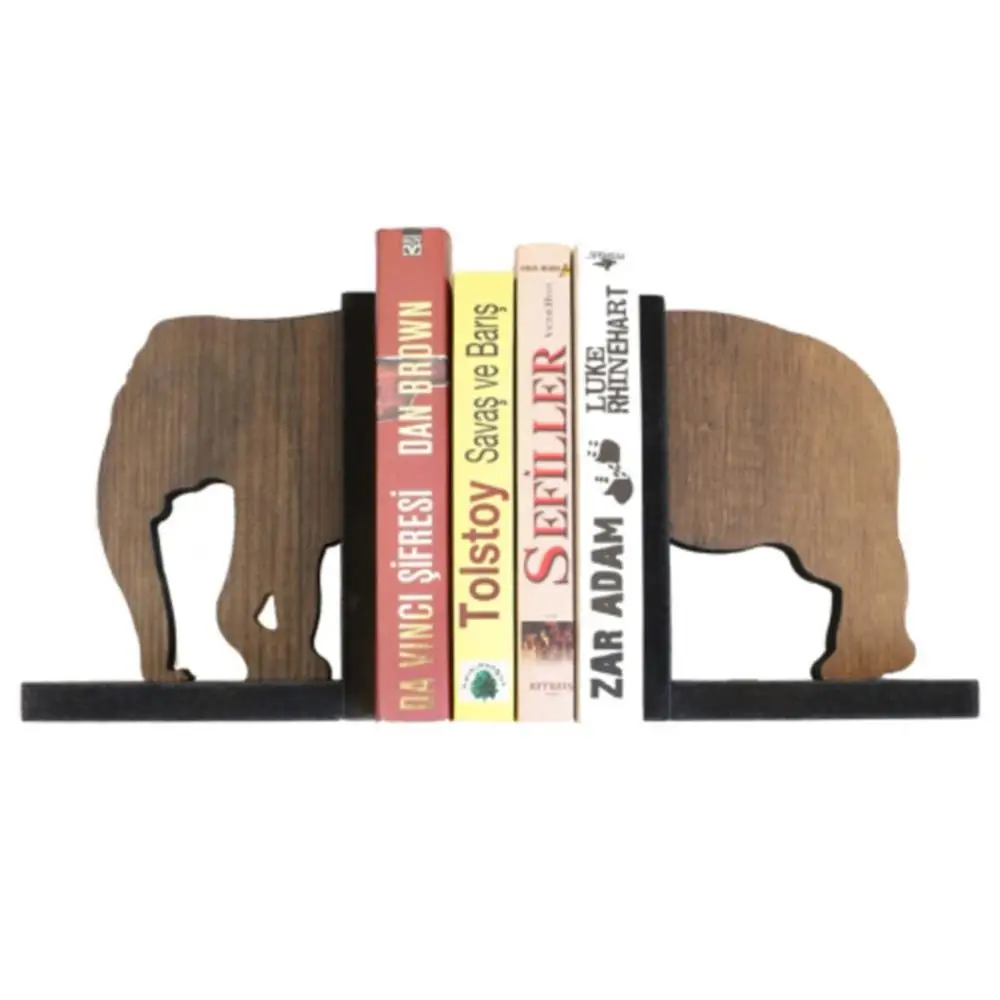 

Decorative Wooden Book Elephant Figured Creative Desk Organizer Lovely Happy Christmas Gift New Stylish Cute Modern Statue