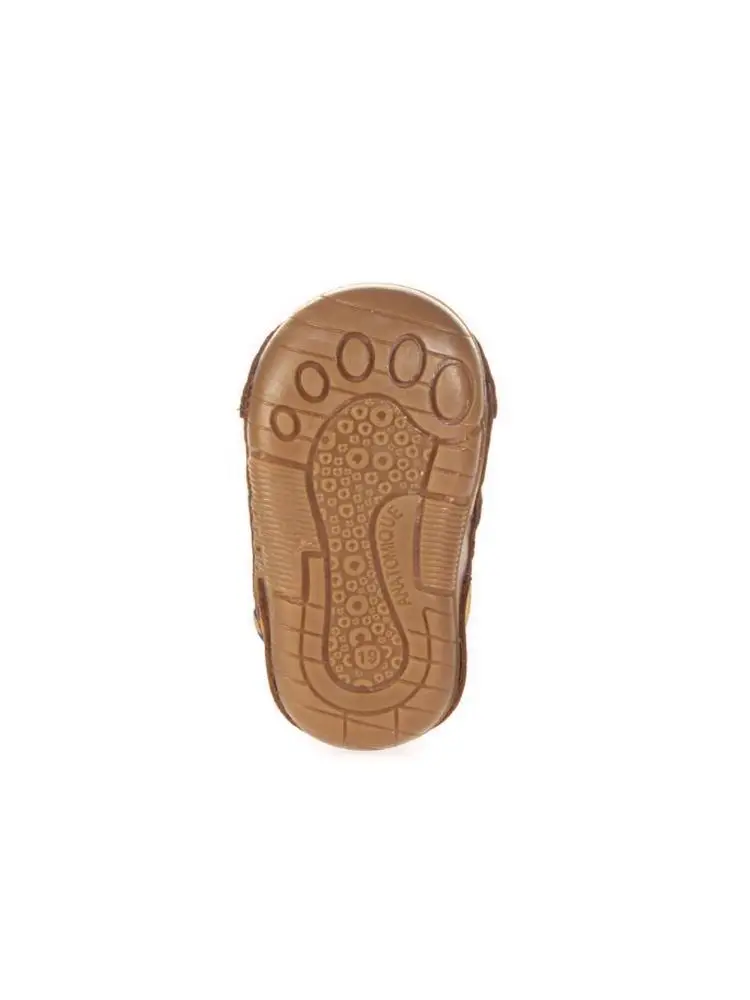 

MyWondry Genuine Leather 8 Number Brown Boy Baby Anatomic First Step Shoes
