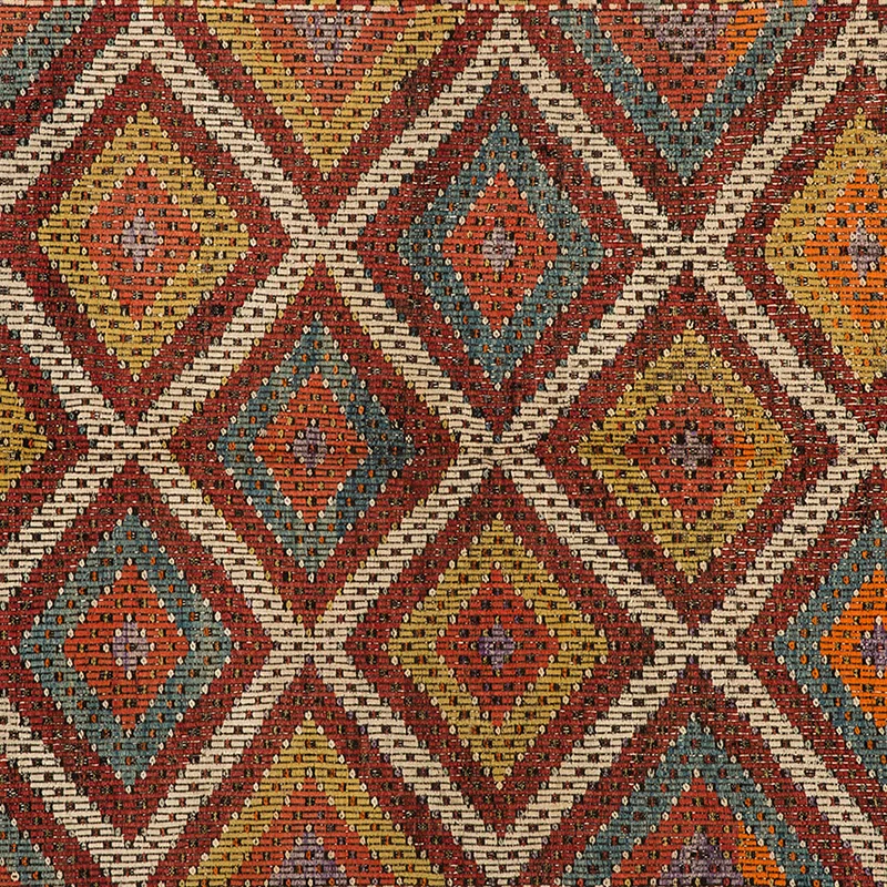 Желтые бриллианты ковер килим 8x5 вышитые Винтаж геометрической формы в