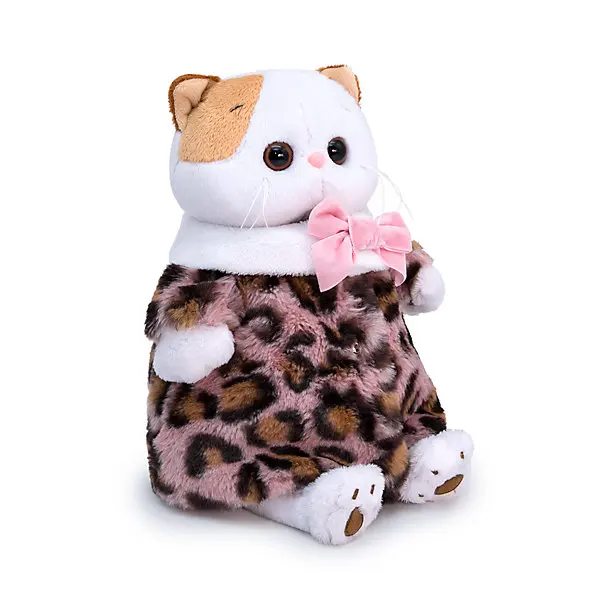 Clothes for soft toys Budi Basa fur coat with leopard print 27 cm | Игрушки и хобби
