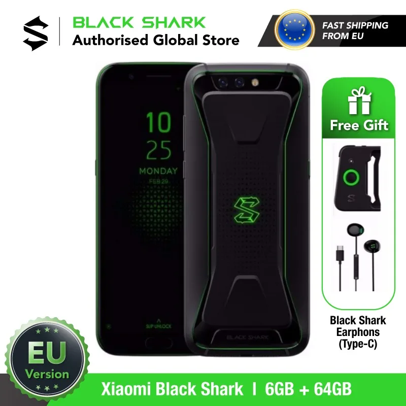 Глобальная Версия Xiaomi Black Shark 1 64 Гб ROM 6 RAM Игровой телефон (абсолютно