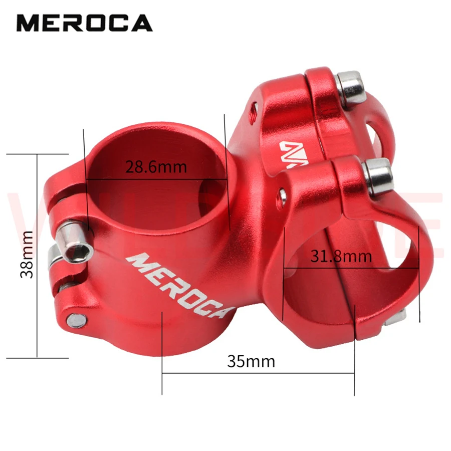 МЕРОКА Высокопрочный ультракороткий 31.8*35MM вынос велосипедной рулевой колонки Короткая модифицированная деталь велосипеда.