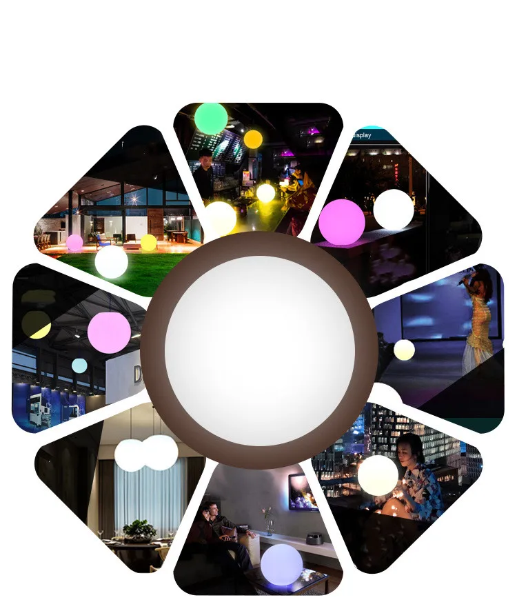 

Seven-color Powered Color Changing Water Floating Ball LED Lamp Outdoor Underwater Light for Yard Garden Pool Pool