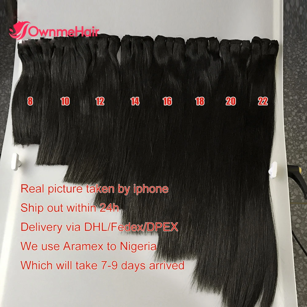 Прямые супер двойные пупряди волос пучки человеческих 1/3/4 шт./партия Пришивные