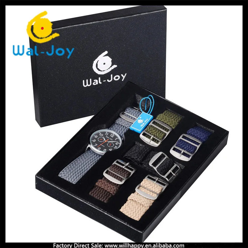

WJ-8004 Wal-Joy Watch Gift Set Nylon Strap Quartz Wristwatch Brand Male Business Watches Man Simple Fashion Watch Date Relogio