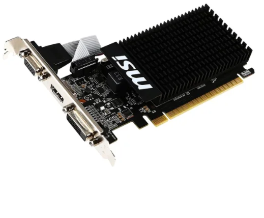 MSI игровая GeForce GT 710 1 ГБ GDRR3 64-разрядный HDCP Поддержка DirectX 12 OpenGL 4 5 теплоотвод низкий