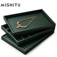 mishitu green necklace bracelet watch ring earrings tray jewelry organizer jewelry tray display props photo shoots