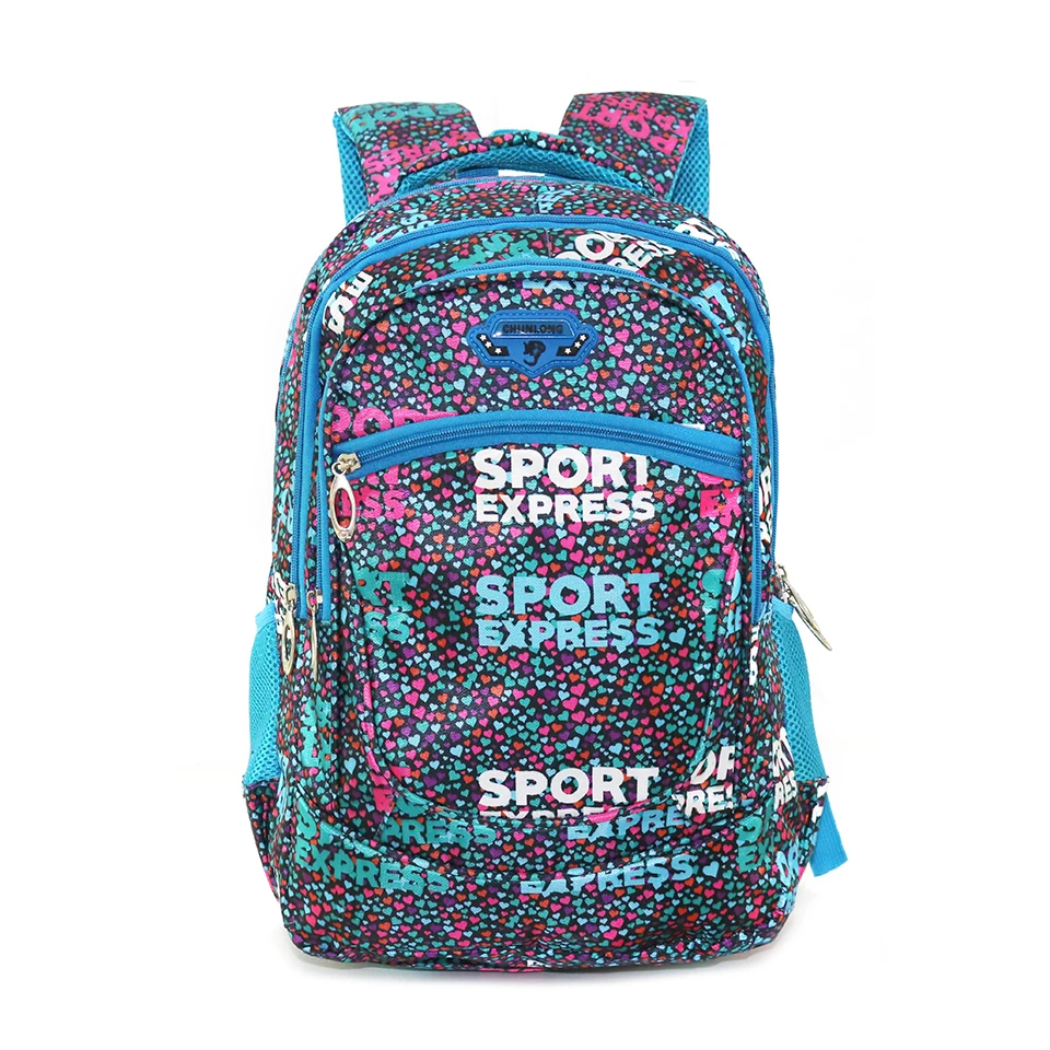 Рюкзак, легкий, для девочек-подростков, многоцветный, водонепроницаемый, школьный рюкзак, детская ортопедическая сумка для книг, для мальчи...