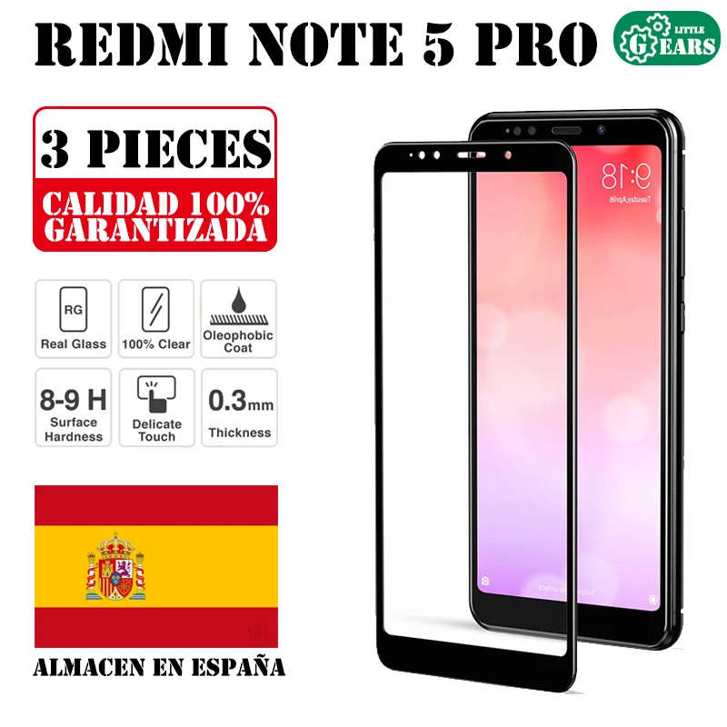 Комплект из 3 предметов для Xiaomi Redmi Note 5 защита экрана закаленного стекла