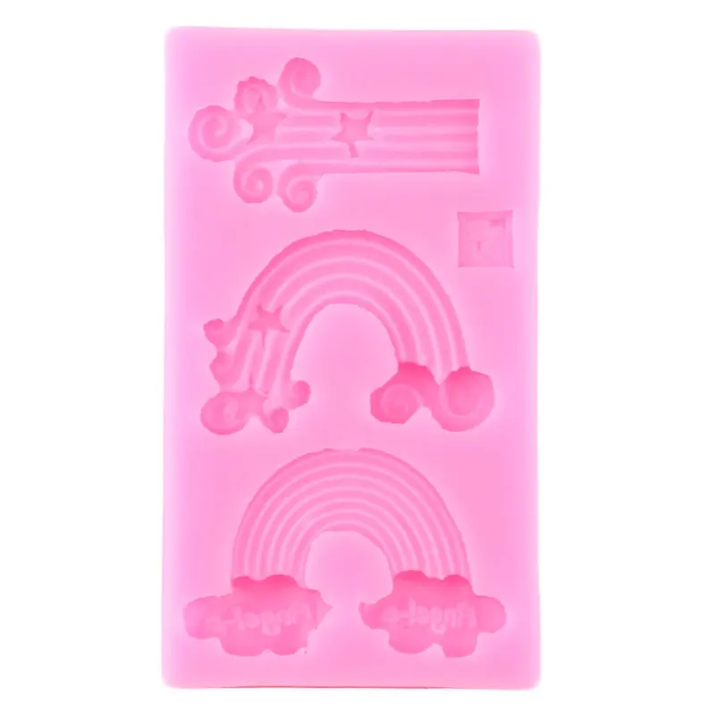 Радуга облака силиконовая форма детский день рождения звезды кекс Топпер
