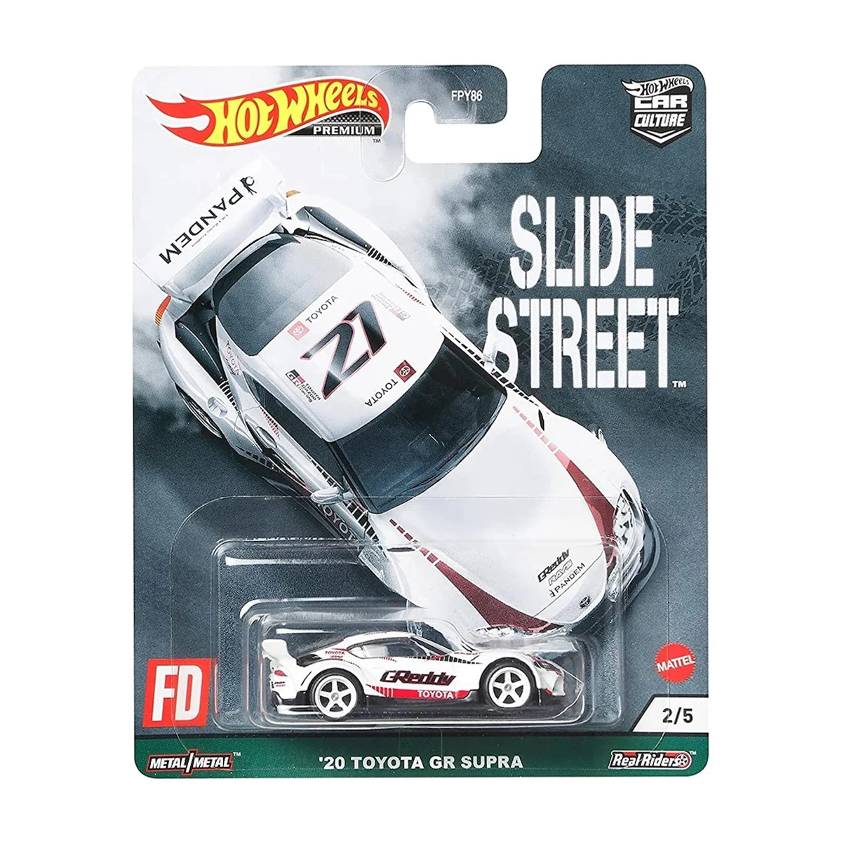 Металлический Чехол Hot Wheels Premium Slide Street Car Culture - Pandem Subaru BRZ Toyota GR Supra Nissan Silvia Ford Mustang RTR