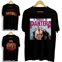 pantera logo 2021 t shirts american heavy metal rock band cover design cotton size xs 3xl men summer short sleeves t shirt graph